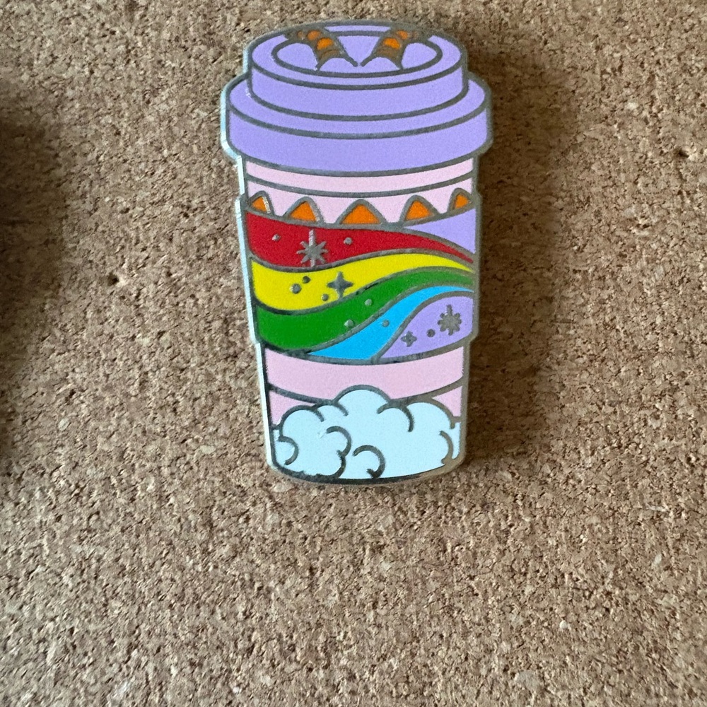 Figment Coffee Cup Enamel Pin